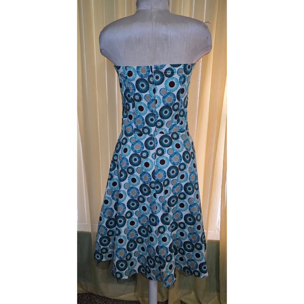 Ruby Rox Dress Stretch A Line Lined Strapless Back Zip Y2K Pinup sz 9 - Picture 2 of 6